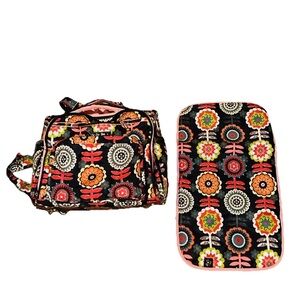 Ju-Ju-Be Black and Red Floral Baby Bag